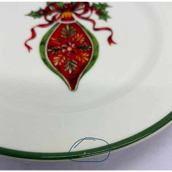 Christopher Radko Holiday Celebration Christmas Ornaments Canapé Plates 6” - Picture 4 of 5